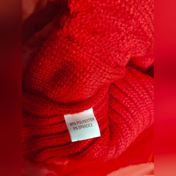 Red Long Sleeve Knit Sweaters tutu dress for Girls size 120 size 6 - Picture 4 of 7